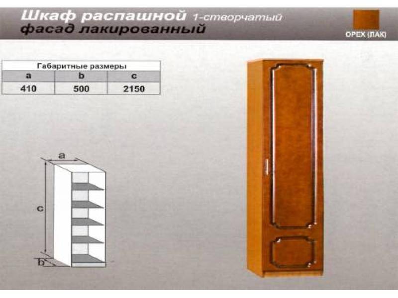 шкаф распашной одностворчатый в Пскове