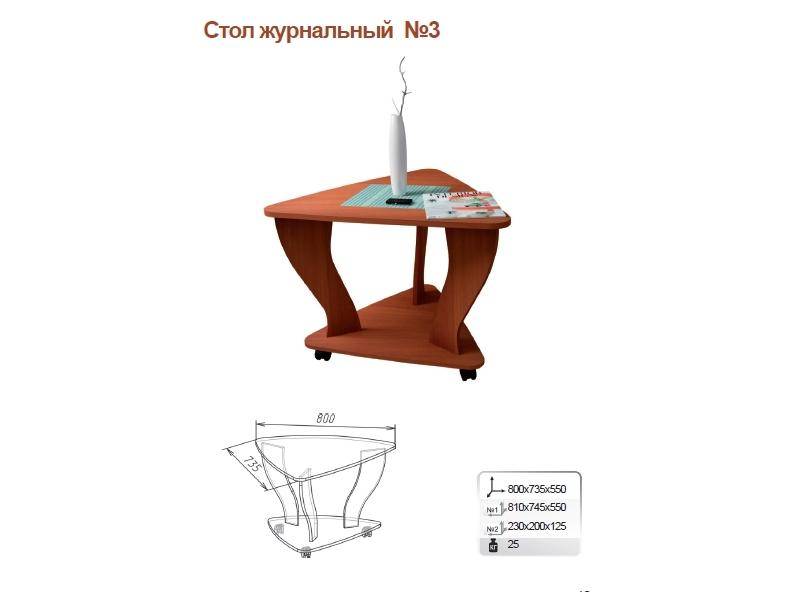 стол журнальный 3 в Пскове