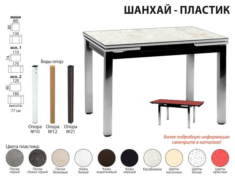 стол обеденный шанхай пластик в Пскове