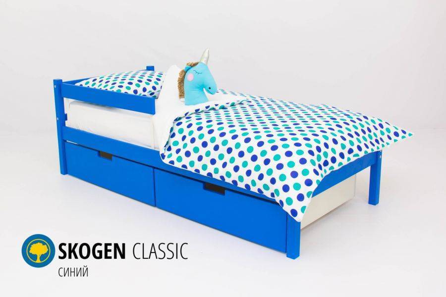 детская кровать skogen classic синий в Пскове