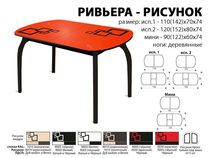 стол обеденный ривьера рисунок в Пскове