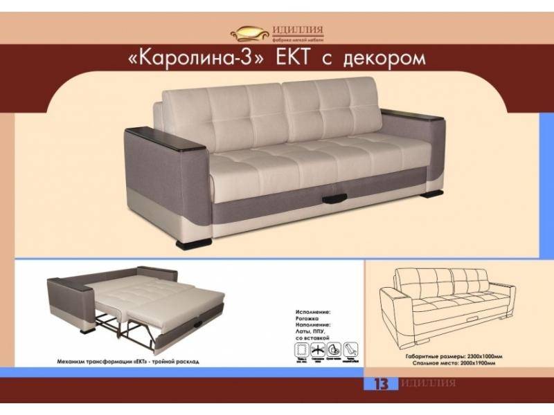 диван каролина 3 ект с декором в Пскове