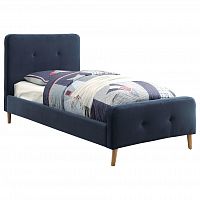 кровать button tufted flannelette navy 140х200 в Пскове