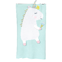 плед единорог 60*120 св.бирюза+белый в Пскове