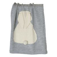 плед зайка 60*120 св.серый меланж+суровый в Пскове