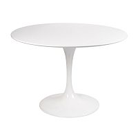 стол eero saarinen style tulip table mdf d100 глянцевый белый в Пскове