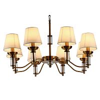 люстра walters 8 от delight collection прозрачная/бежевая/латунь в Пскове