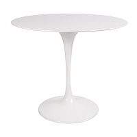 стол eero saarinen style tulip table mdf белый d90 глянцевый в Пскове