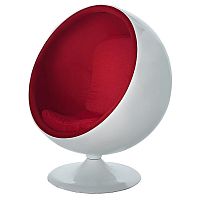 кресло-шар eero ball chair бело-красное в Пскове