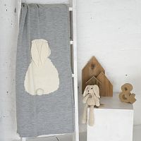 плед зайка 60*90 св.серый меланж+суровый в Пскове