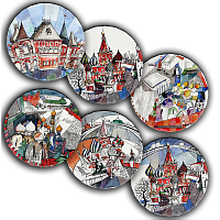 сет тарелки московия dream (6 шт.) в Пскове