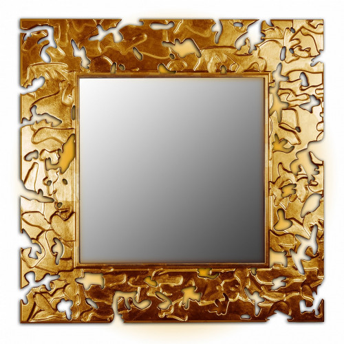 зеркало золотое квадратное 75х75 см с декором камуфляж camouflage в Пскове