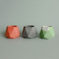 подсвечник из бетона серый eco линту, 6 см в Пскове