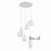 подвесная люстра ideal lux soft sp6 bianco в Пскове