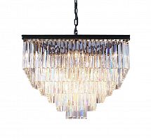 люстра odeon square 80 черное основание, прозрачное стекло в Пскове