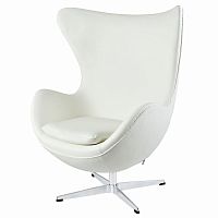 кресло egg chair by arne jacobsen белое в Пскове