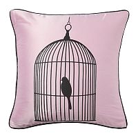 подушка с птичкой в клетке birdie in a cage pink в Пскове