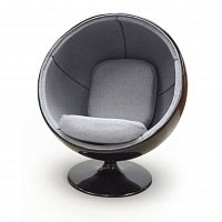 кресло ball chair черно-серое в Пскове