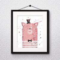 постер pig а4 в Пскове