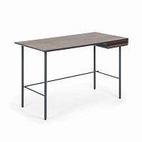 стол mahon desk ореховый шпон, mdf матовый графит в Пскове