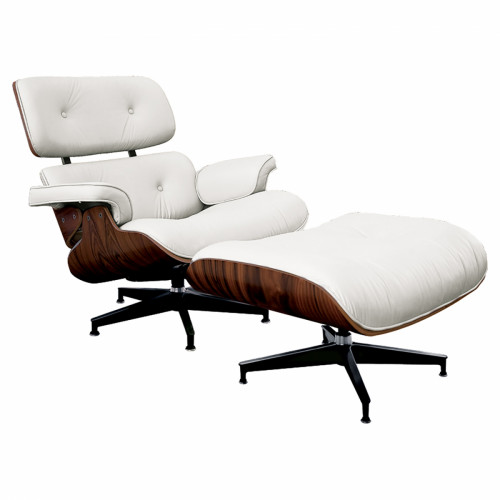 кресло lounge chair & ottoman белое в Пскове