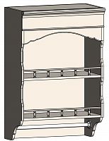 шкаф с полками и фигурным основанием навесной марсель молочно-белый в Пскове