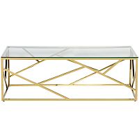 стол журнальный h-bridge gold 120*60*40см золотой в Пскове