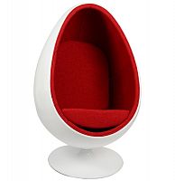 кресло ovalia egg style chair красное в Пскове