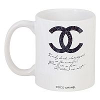 кружка с рисунком drink champagne. coco chanel в Пскове