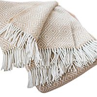 бежевый шерстяной плед в Пскове