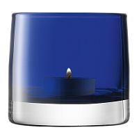 подсвечник стеклянный синий для чайной свечи light colour, 8,5 см в Пскове