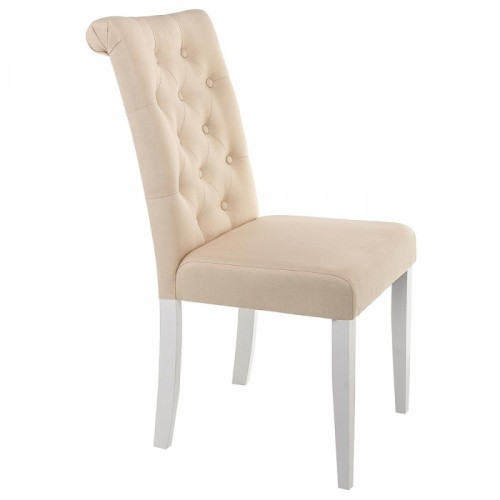 стул деревянный amelia white / fabric cream в Пскове