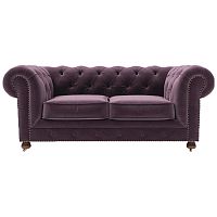 диван chesterfield lux двухместный прямой фиолетовый в Пскове