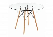 стол стеклянный nixon (eames style) натуральное дерево в Пскове