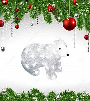 фигурка светодиодная «белый медведь-4» 25x31см (11037) uld-m3125-040/sta в Пскове