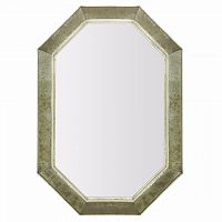 зеркало восьмиугольное вытянутое серебряное в состаренной раме julian в Пскове
