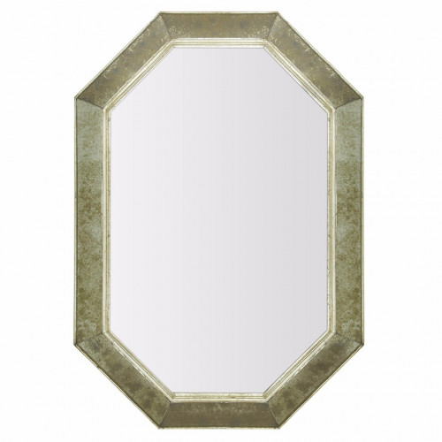зеркало восьмиугольное вытянутое серебряное в состаренной раме julian в Пскове