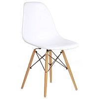 стул деревянный pc-015 белый (eames style) в Пскове