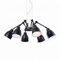 подвесная люстра ideal lux newton sp6 nero в Пскове