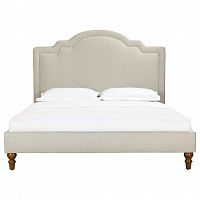 кровать двуспальная 160х200 бежевая cassis upholstered в Пскове