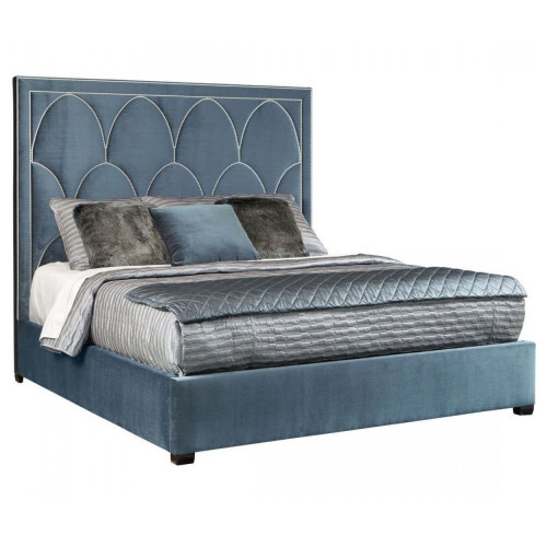 кровать двуспальная 180х200 голубая petals queen в Пскове