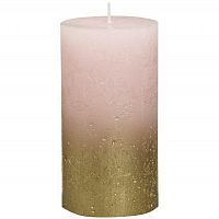 свеча большая розовая с золотом rustic, 130х68 мм в Пскове
