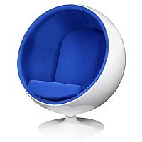 кресло eero ball chair синее с белым в Пскове