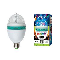 светодиодный светильник-проектор (09839) volpe disko uli-q301 03w/rgb/e27 white в Пскове