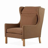 кресло wingback коричневый в Пскове