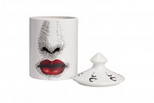 подсвечник белый с крышкой желтые губы пьеро форназетти bacio candle red, 33 см в Пскове