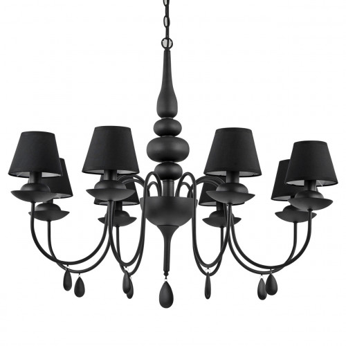 подвесная люстра ideal lux blanche sp8 nero в Пскове