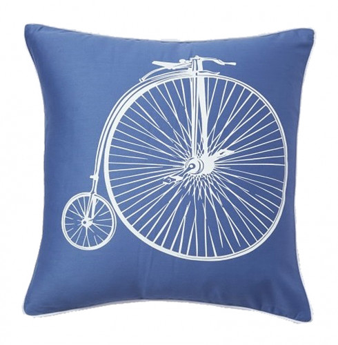 подушка с ретро-велосипедом retro bicycle blue в Пскове