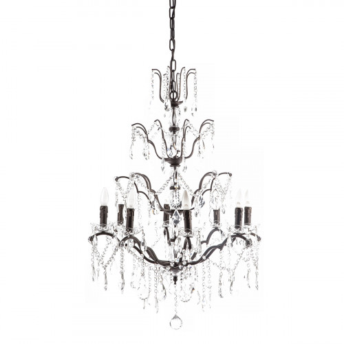 люстра maria theresa grande 8 lamps чёрная, прозрачная в Пскове