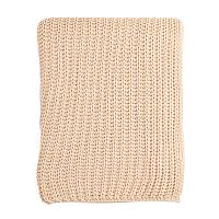 плед вязаный бежевого цвета в Пскове